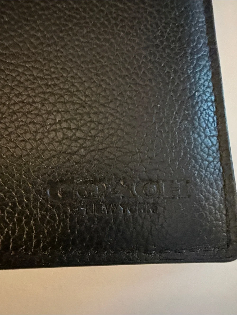Coach Classic Black Leather Bi-Fold Wallet